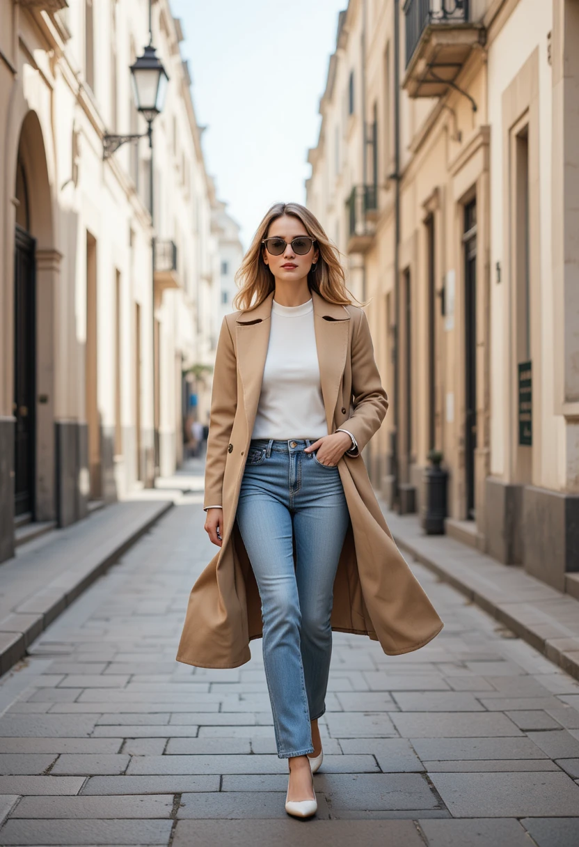 Casual chic outfit ideas for women featuring denim, dresses, trousers, and layered looks for effortless everyday style