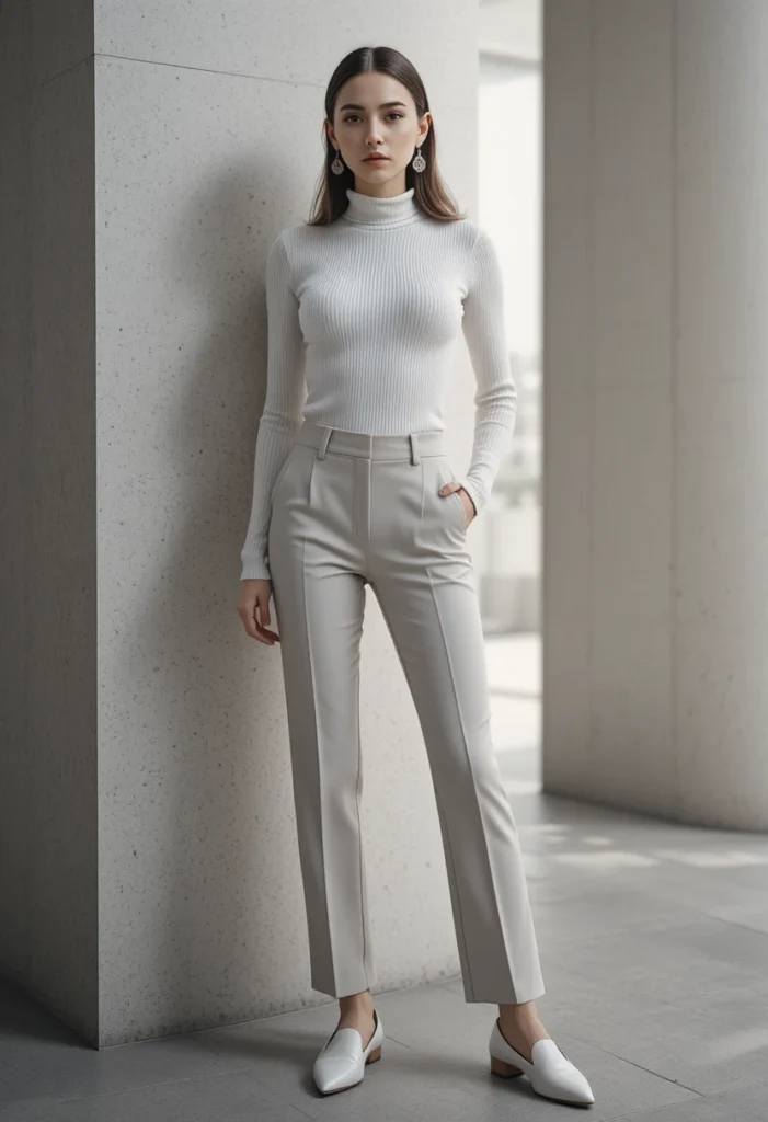 10. Turtleneck + Tailored Trousers