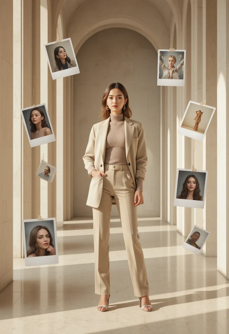 "Woman wearing a Pinterest aesthetic outfit, showcasing trendy and screenshot-worthy fashion styles for women."