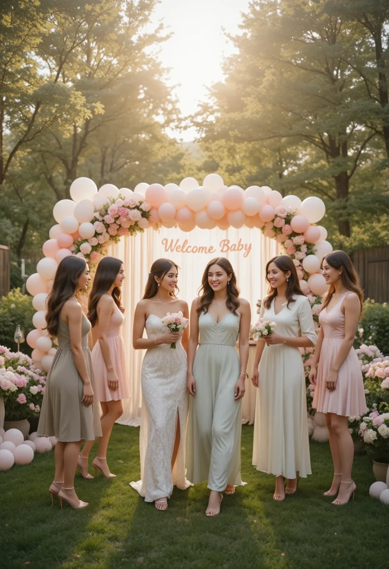 "13+ baby shower outfit ideas for guests styled for every venue and season, from casual to dressy-casual looks"
