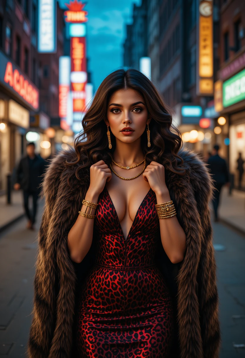 "17+ mob wife aesthetic outfit ideas featuring bold fur coats, animal print, gold jewelry, and glamorous power looks for every occasion"