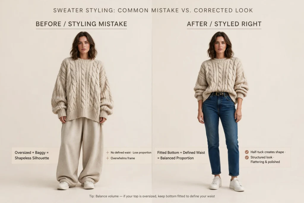 What to Avoid With Sweater Outfits