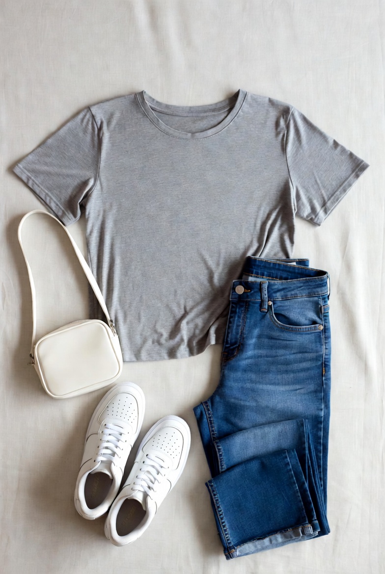 Work and office outfit flat lay