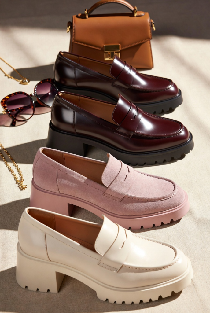 11. Tassel Loafers, Pleated Skirt, and Turtleneck