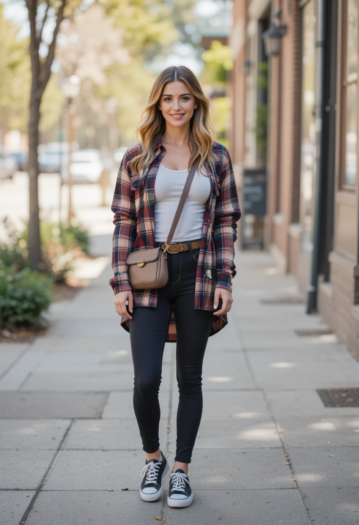 4. Flannel Shirt Worn Open