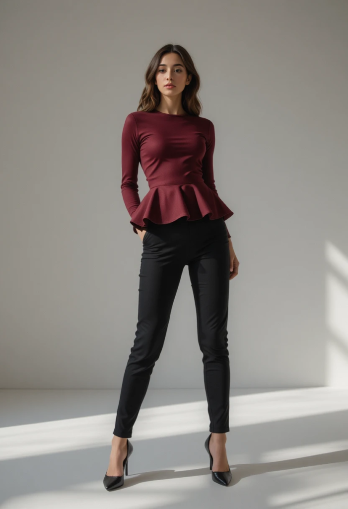 6. Peplum Top or Dress
Pear Body