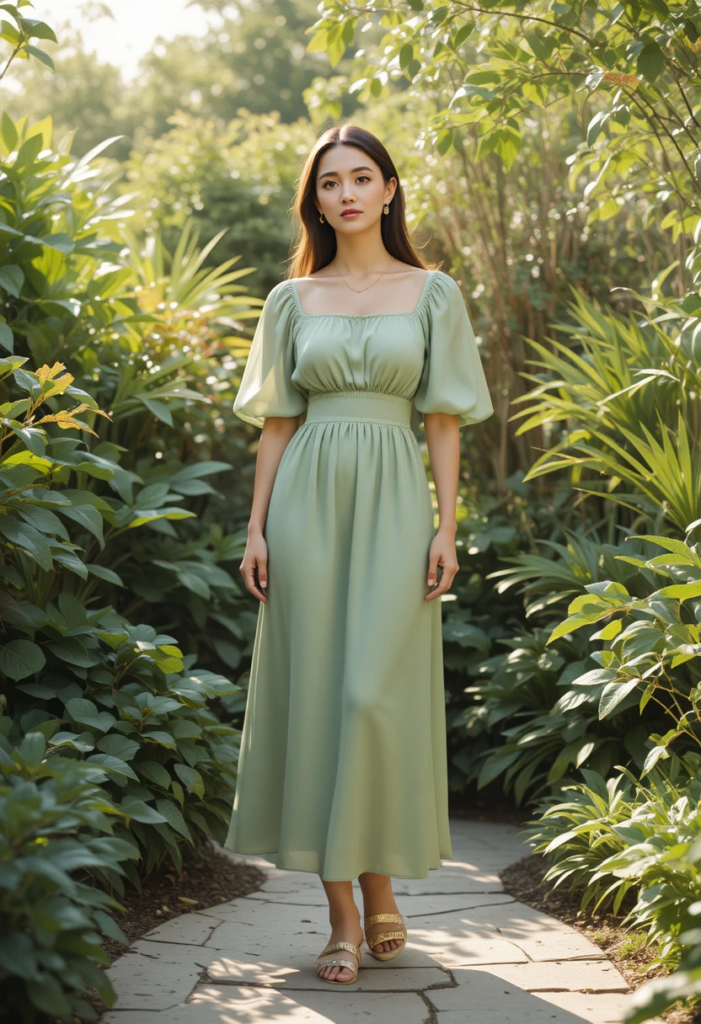 12. Smock Dress With Puff Sleeves