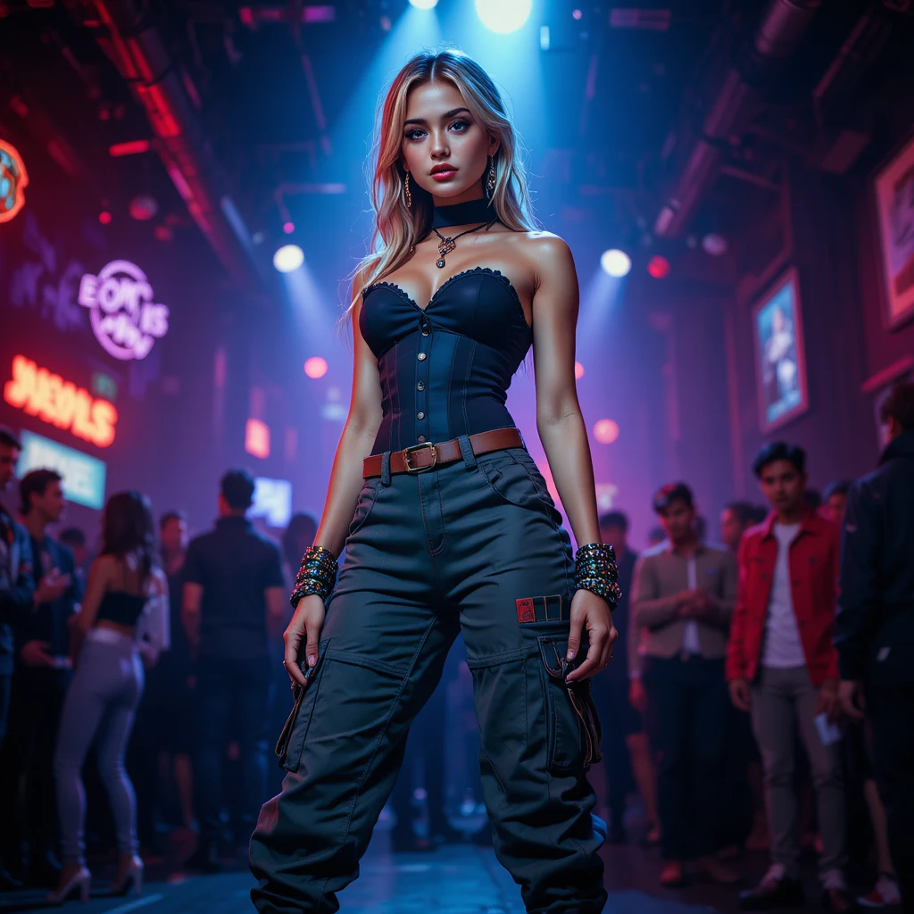 10. Cargo Pants + Fitted Corset Top